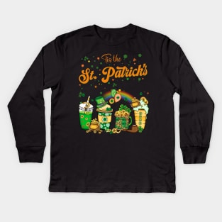 tis the st patricks day drink coffee Kids Long Sleeve T-Shirt